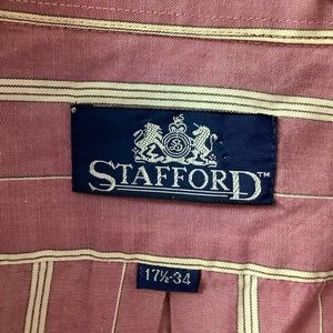 Stafford Men’s Long Sleeve, Size Large 17 1/2 34